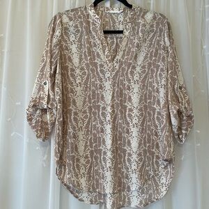 Woman’s Snakeskin Pattern Blouse